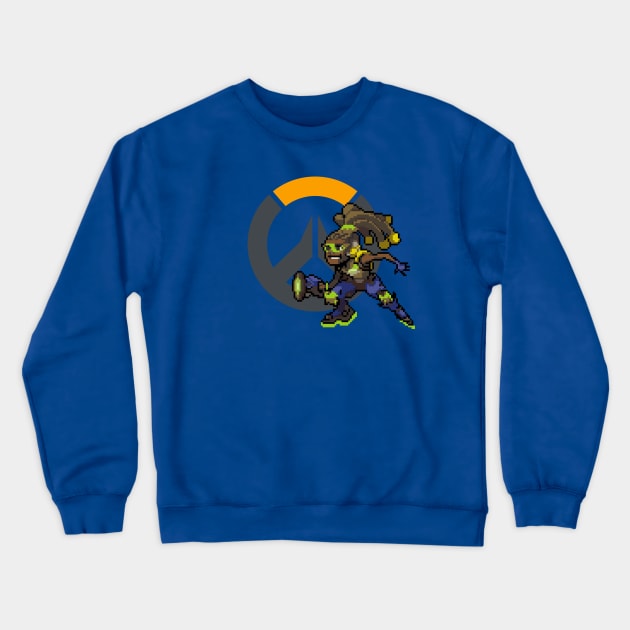 Overwatch - 16-Bit Lucio W/ Logo Crewneck Sweatshirt by wyckedguitarist